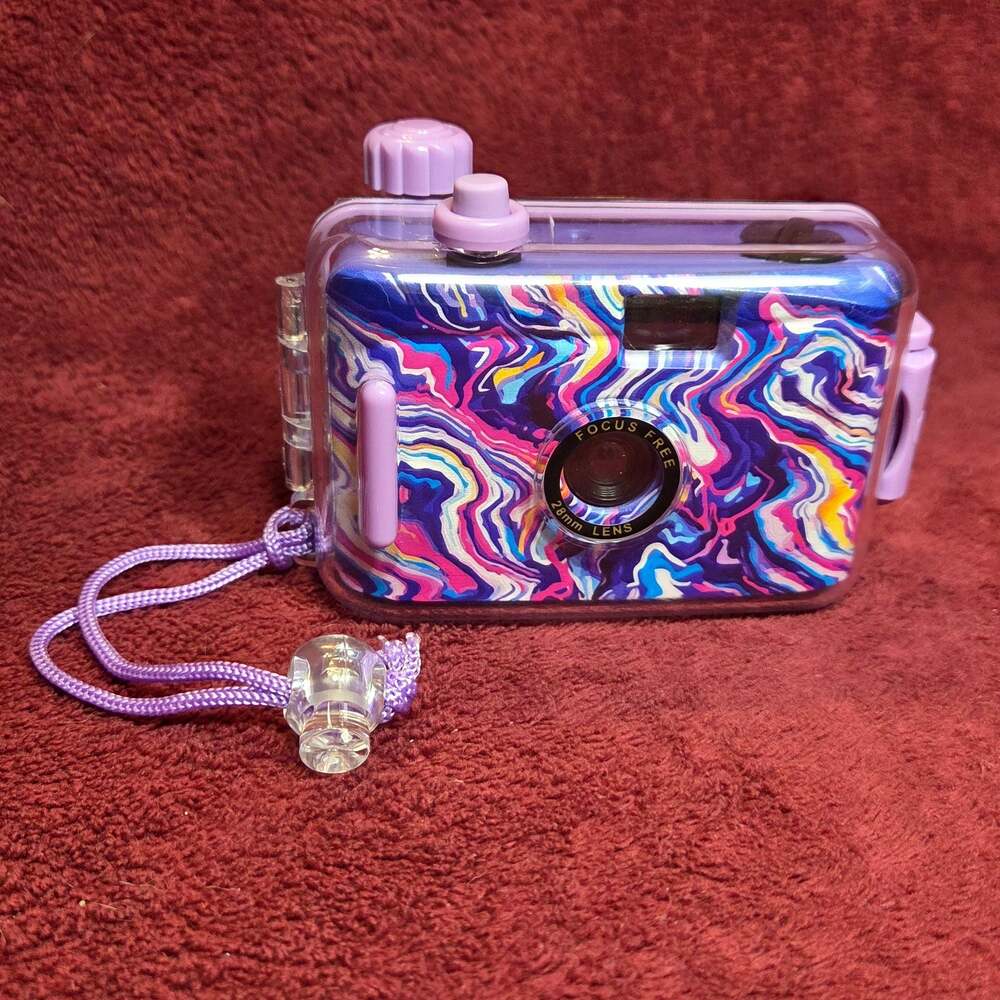 Cylo Waterproof Reusable 35mm Film Camera with Case Tie Dye Pattern